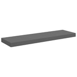 323795 Floating Wall Shelves 4 pcs High Gloss Grey 80x23,5x3,8 cm MDF