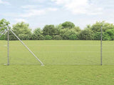 Hexagonal Fence with Post 50 x 1.6 m Galvanised Steel Silver 3353430
