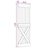 Door NARVIK 70x210 cm Solid Wood Pine 154442