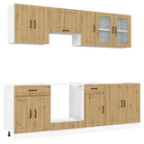 8 Piece Kitchen Cabinet Set Kalmar Artisan Oak Engineered Wood 3314840