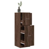 Apothecary Cabinet Brown Oak 40x41x118 cm Engineered Wood 855202
