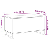 Coffee Table Black Oak 90 x 44.5 x 45 cm Engineered Wood 862968