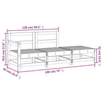 ZNTS 3 Piece Garden Lounge Set Solid Wood Douglas 825525