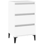 ZNTS Bedside Cabinet White 40x35x70 cm Engineered Wood 819668
