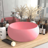 Luxury Wash Basin Round Matt Pink 40x15 cm Ceramic 146999