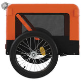 Pet Bike Trailer Orange and Black Oxford Fabric&Iron 93921