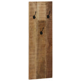 ZNTS Wall-mounted Coat Racks 2 pcs Solid Mango Wood 36x110x3 cm 246025