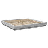 Bed Frame without Mattress Grey Sonoma 180x200 cm Super King 3281173