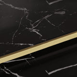 Coffee Table Gold Stainless Steel and Tempered Glass 350020