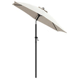 Garden Parasol Sand White 200x224 cm Aluminium 47204