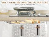 1.7L 3000W Fast Boil Kettle & 4 Slice Toaster Set, Kettle and Toaster Set with 7 Browning Controls, T3398P344227