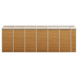 Garden Shed Light Brown Galvanised Steel Large Garden Shed 3188280