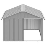 Dog House Grey 116.5x153x81.5 cm Galvanised Steel 171543