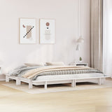 Bed Frame without Mattress White 160x200 cm Solid Wood Pine 850654