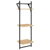 6 Piece Wall Shelf Set with Bars Sonoma Oak Engineered Wood 836269