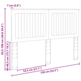 Headboard with Headboard Concrete Grey 135 cm Engineered wood 887773