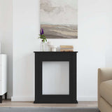Fireplace Surround Black Oak 75x20x87.5 cm Engineered Wood 865983