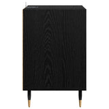TV Cabinet Black Oak 100 x 35 x 55 cm Engineered Wood 882719