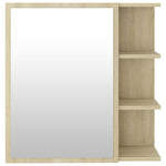 Bathroom Mirror Cabinet Sonoma Oak 62.5x20.5x64 cm Engineered Wood 803311