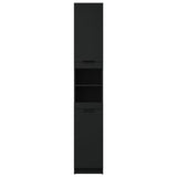 Bathroom Cabinet Black 32x34x188.5 cm Engineered Wood 811323
