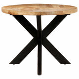 321675 Dining Table Oval 200x100x75 cm Rough Mango Wood
