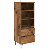 Highboard with Drawer Old Wood 40 x 36 x 110 cm Engineered Wood 882741