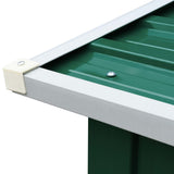 Log Storage Shed Galvanised Steel 172x91x154 cm Green 47080