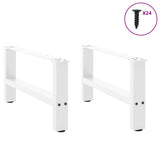 Coffee Table Legs White 2 pcs 60x cm Steel 4013265