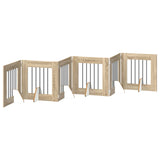 Dog Gate with Stands 6 pcs Sonoma Oak 60 x 60 cm 892158