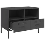 TV Cabinets 2 pcs Black 68x39x50.5 cm Steel 843043