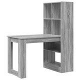 Desk with Shelf Grey Sonoma 122 x 67 x 145 cm Engineered Wood 3337262