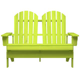 Garden Chair Green Solid fir wood 2-Seater Durable 315906