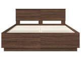 Bed Frame with Headboard Brown Oak 120 x 190 cm Engineered Wood 3408095