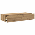 ZNTS Wall Shelf with Drawers Artisian Oak 100x36x19 cm Engineered Wood 859994