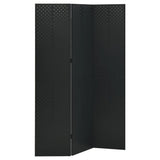 3-Panel Room Divider Black 120x180 cm Steel 335895