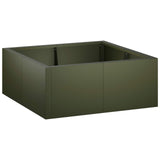 Retaining Wall 4 pcs 100 x 100 x 40 cm Steel Olive Green 3449208