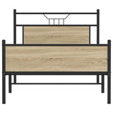 Bed Frame without Mattress Sonoma Oak 100x190 cm Engineered Wood 4106974