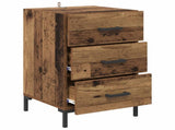 Bedside Cabinet Old Wood 40 x 40 x 66 cm Engineered Wood 882116