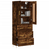 Highboard Smoked Oak 69.5x34x180 cm Engineered Wood 3199742