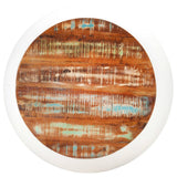 Coffee Table White 68x68x30 cm Solid Reclaimed Wood 323534