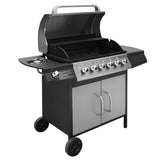 Gas Barbecue Grill 61 Cooking Zone Black and Silver 41907