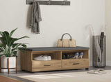Hall Bench with Cushion with Shelf Artisan Oak 100 x 38 x 46 cm 891471