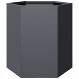 Garden Planter 2 pcs Anthracite Hexagon 46x40x45 cm Steel 851113