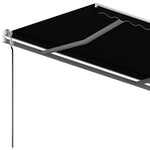 ZNTS Freestanding Manual Retractable Awning 300x250 cm Anthracite 3069699
