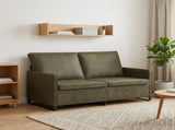 2 Seater Sofa Army Green 150 x 81 x 82 cm Faux Suede Fabric 42040998