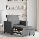 Pull out Sofa Bed Single Dark grey 90 x 165 x 87 cm Fabric 42002685