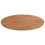 ZNTS Round Table Top Light Brown Ø90x1.5 cm Treated Solid Wood Oak 342964