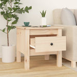 ZNTS Side Tables 2 pcs 40x40x39 cm Solid Wood Pine 813785