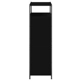 Shoe Cabinet Black Engineered Wood Compact Shoe Cabinet 840034
