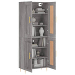Highboard Grey Sonoma 69.5x34x180 cm Engineered Wood 3199679